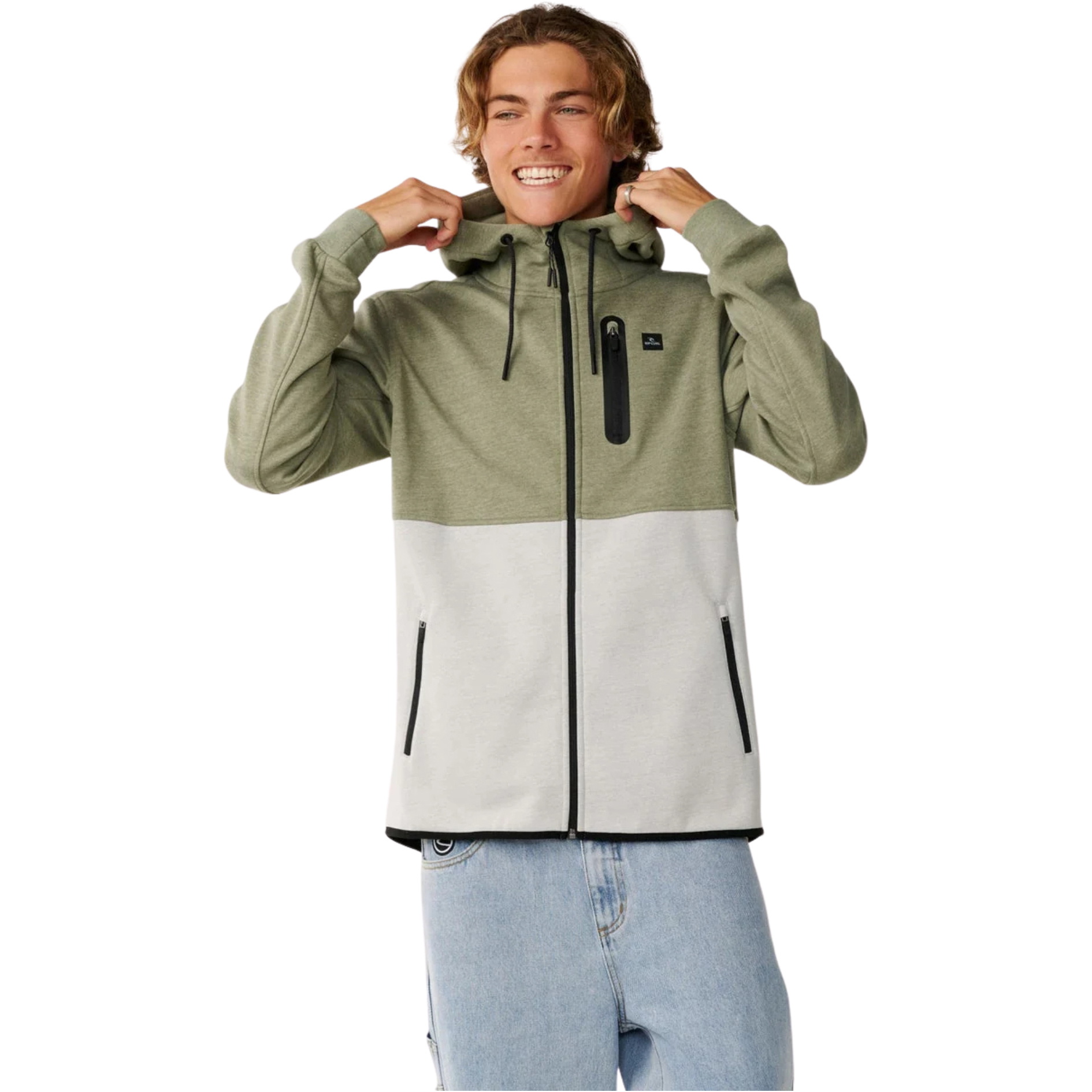 2026 Rip Curl Heren Vertrokken Gebonden Anti-Reeks Fleece CFEDB9 - Green